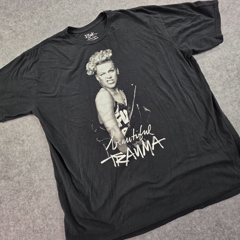 PINK Beautiful Trauma World Tour 2018 Black Concert T-Shirt Unisex 3XL